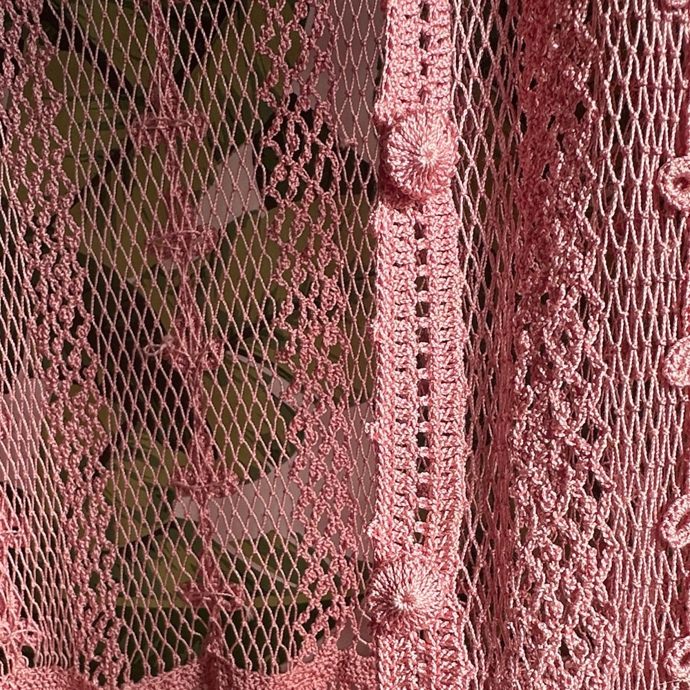 Women's Pink Lace Maxi Dress - Picture 3 of 5